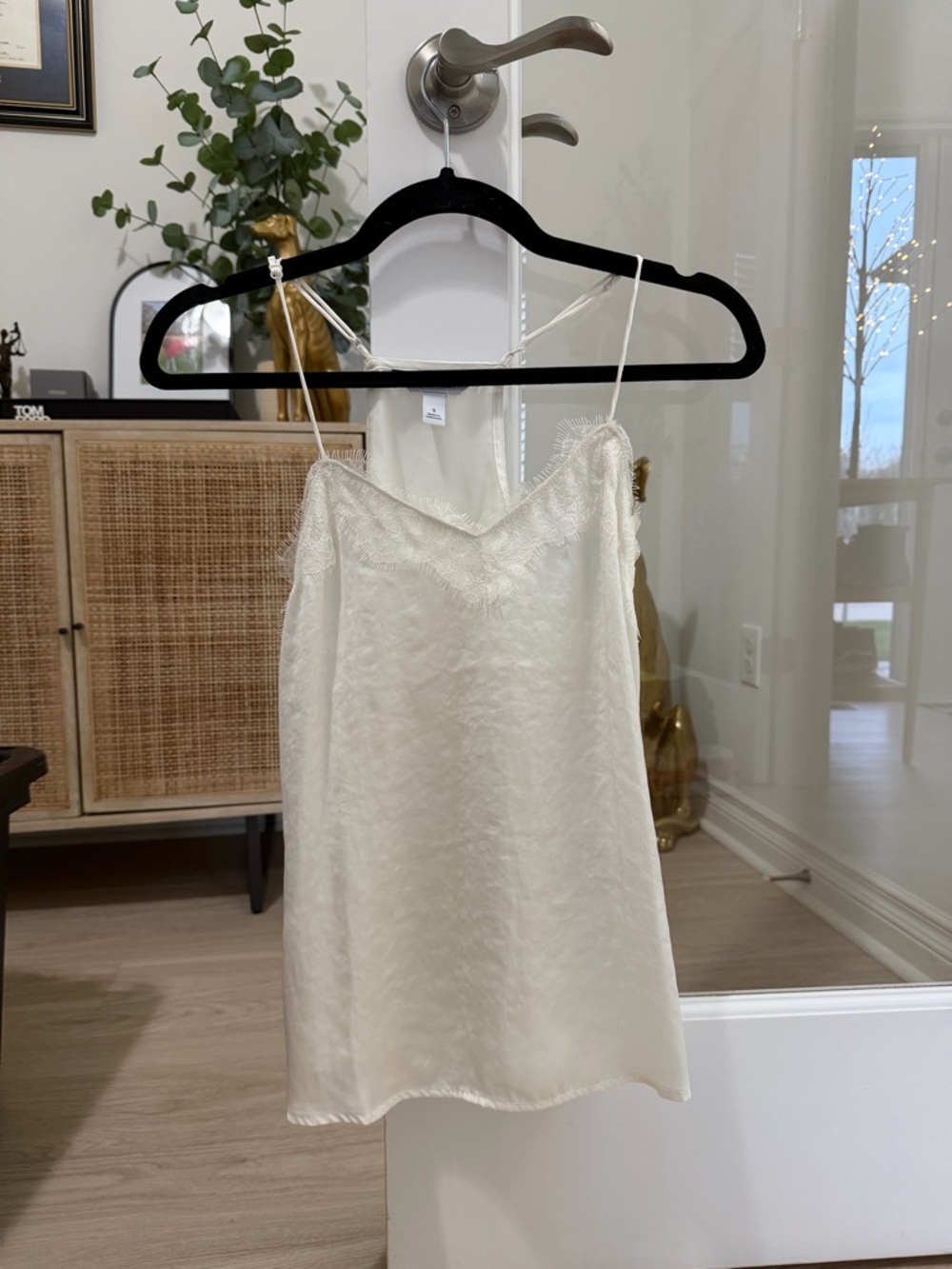 Nine West Ivory Lace-Trim Camisole